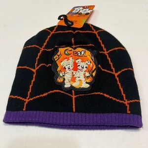 Disney Halloween Mickey and Minnie Mouse Mummy Beanie One Size Fits Most NWT